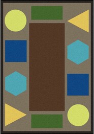 Joy Carpets Kid Essentials Sitting Shapes Earthtone